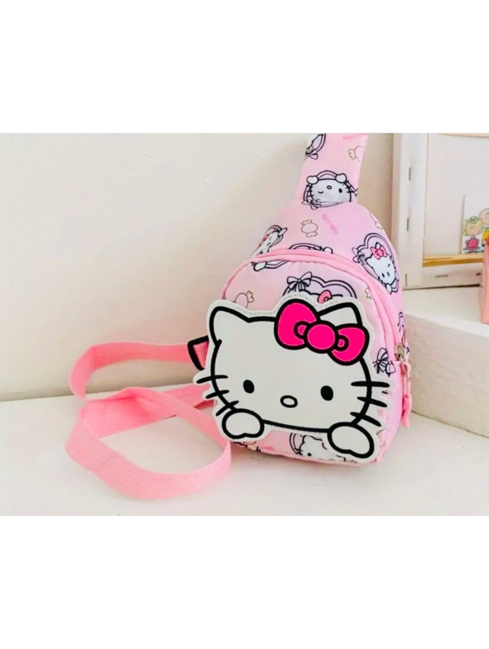 New - Hello Kitty Trendy Mini Backpack - Cute and Petite - Pink